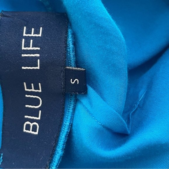 Blue Life “ Tessa “ Sapphire Blue Satin Slip Midi Dress Size Small (feels XS) - Picture 2 of 3